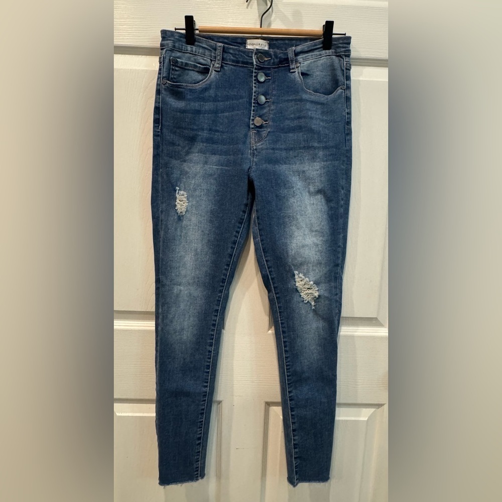 Kendall & Kylie Kontouring Jeans High Rise Skinny Juniors Size 11/12 Retail $128 - Picture 1 of 11